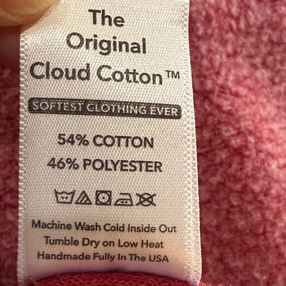 Soft Serve Womens Medium Hoodie Red Fleece Cloud Cotton SOFT Pullover USA - Picture 5 of 5